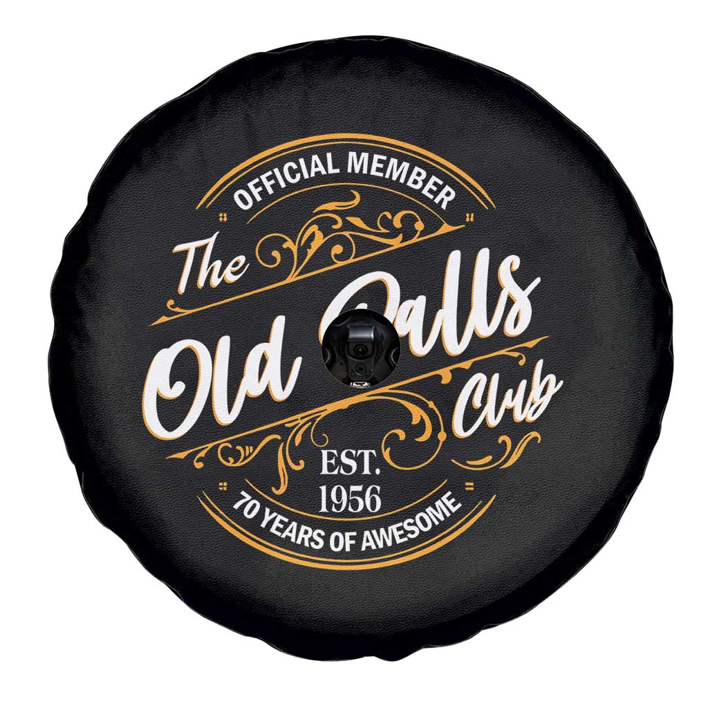 70th Birthday Est 1956 Spare Tire Cover Official Member Of The Old Ball Clubs