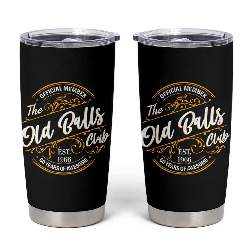 60th Birthday Est 1966 Tumbler Cup Official Member Of The Old Ball Clubs