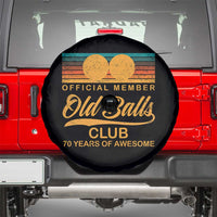 Funny 70th Birthday Spare Tire Cover Official Member Of The Old Ball Clubs Retro Sunset - Wonder Print Shop