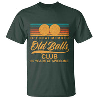 Funny 60th Birthday T Shirt Official Member Of The Old Ball Clubs Retro Sunset - Wonder Print Shop