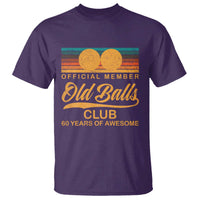 Funny 60th Birthday T Shirt Official Member Of The Old Ball Clubs Retro Sunset - Wonder Print Shop