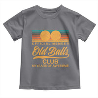Funny 60th Birthday Toddler T Shirt Official Member Of The Old Ball Clubs Retro Sunset - Wonder Print Shop