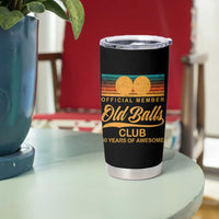 Funny 60th Birthday Tumbler Cup Official Member Of The Old Ball Clubs Retro Sunset - Wonder Print Shop