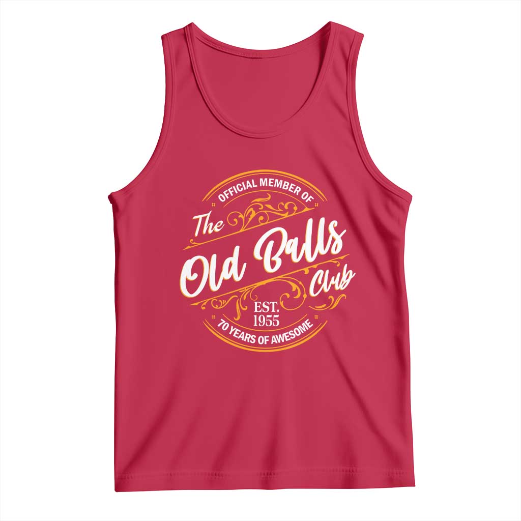 Funny 70th Birthday Tank Top Official Member Of The Old Ball Clubs Baby Boomers - Wonder Print Shop