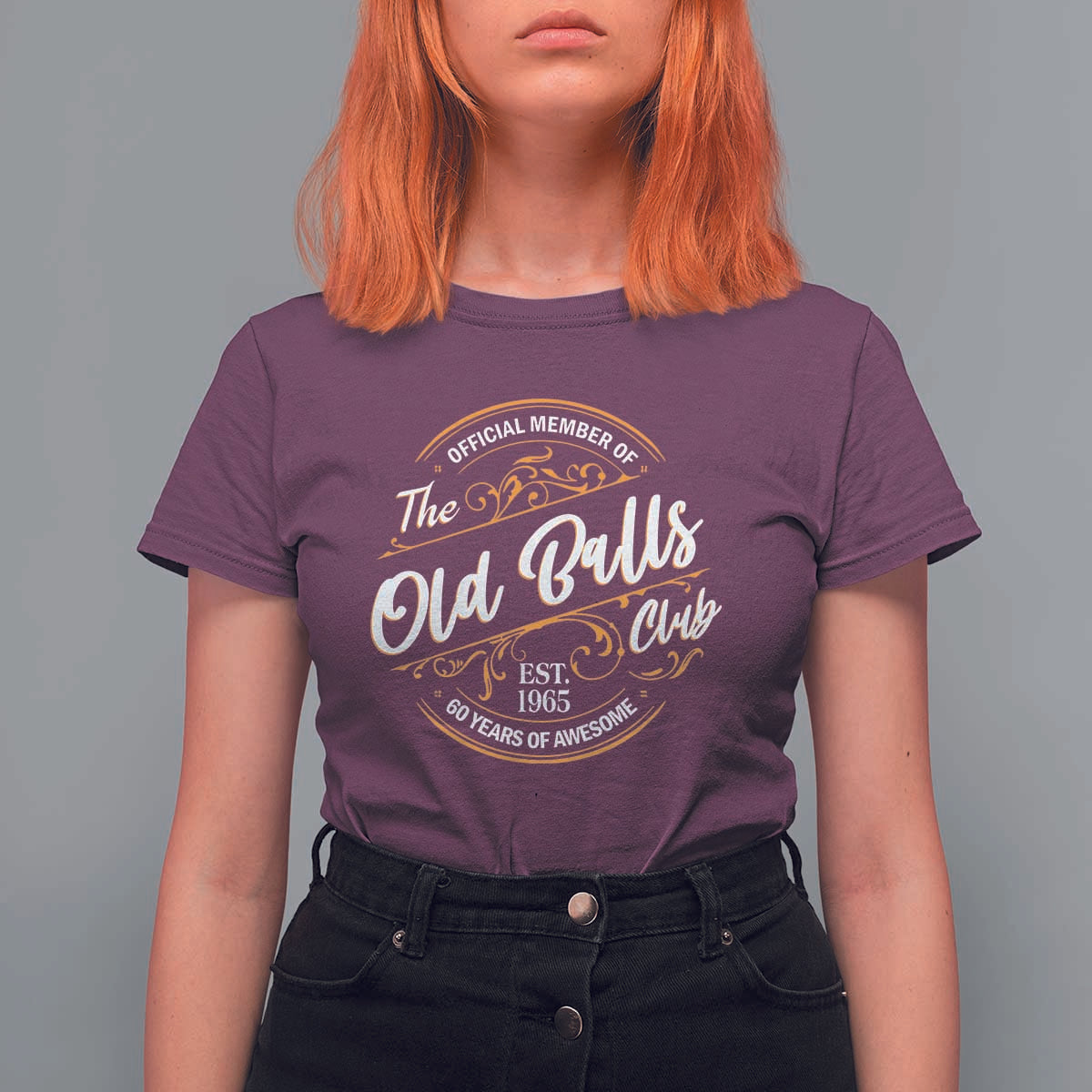 Funny 60th Birthday T Shirt For Women Official Member Of The Old Ball Clubs Gen X - Wonder Print Shop