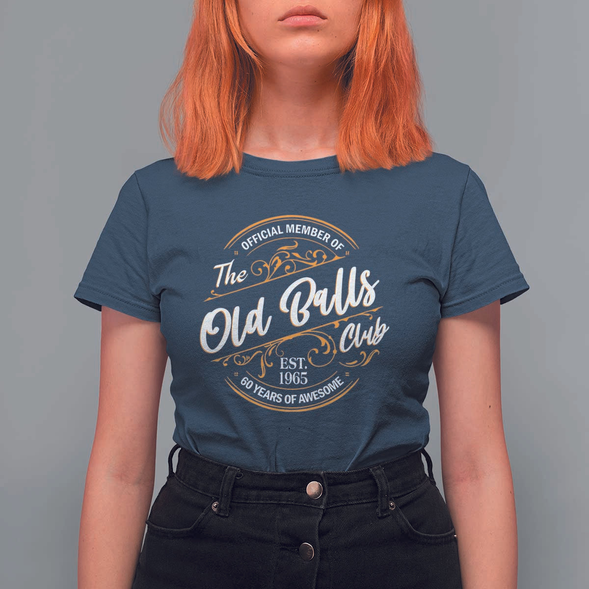 Funny 60th Birthday T Shirt For Women Official Member Of The Old Ball Clubs Gen X - Wonder Print Shop