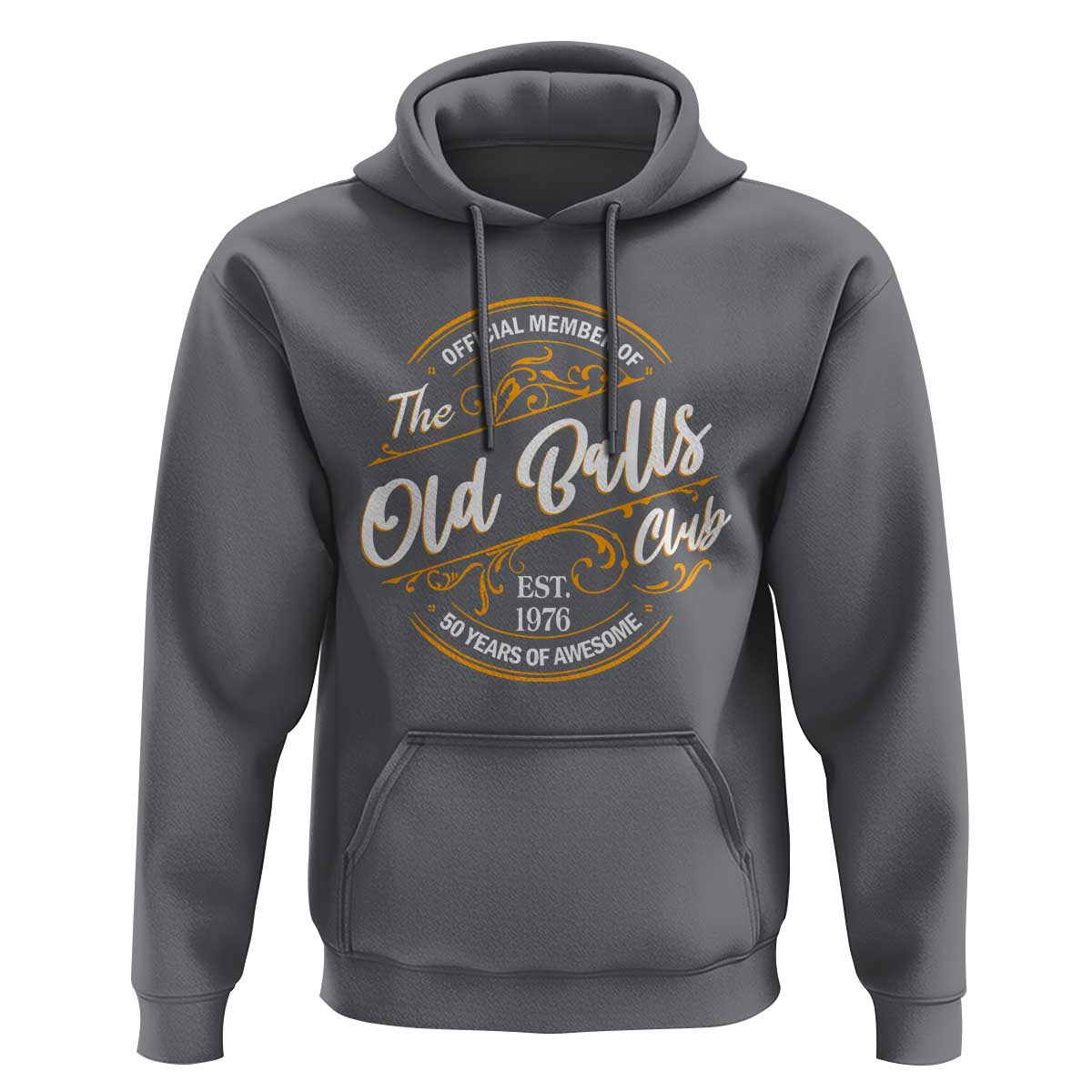 Funny 50th Birthday Hoodie Official Member Of The Old Ball Clubs Gen X EST 1976 - Wonder Print Shop