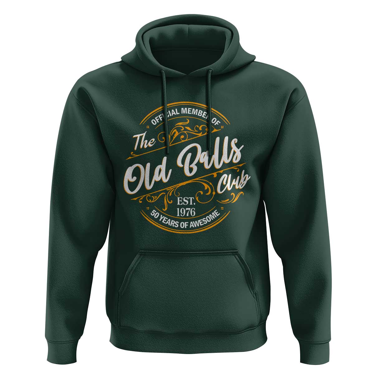 Funny 50th Birthday Hoodie Official Member Of The Old Ball Clubs Gen X EST 1976 - Wonder Print Shop