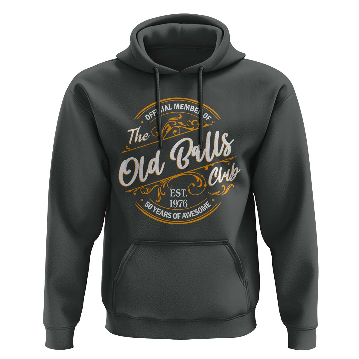Funny 50th Birthday Hoodie Official Member Of The Old Ball Clubs Gen X EST 1976 - Wonder Print Shop