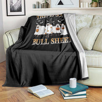 Funny Halloween Throw Blanket This Is Some Bull Sheet Farm Cow Bat - Wonder Print Shop