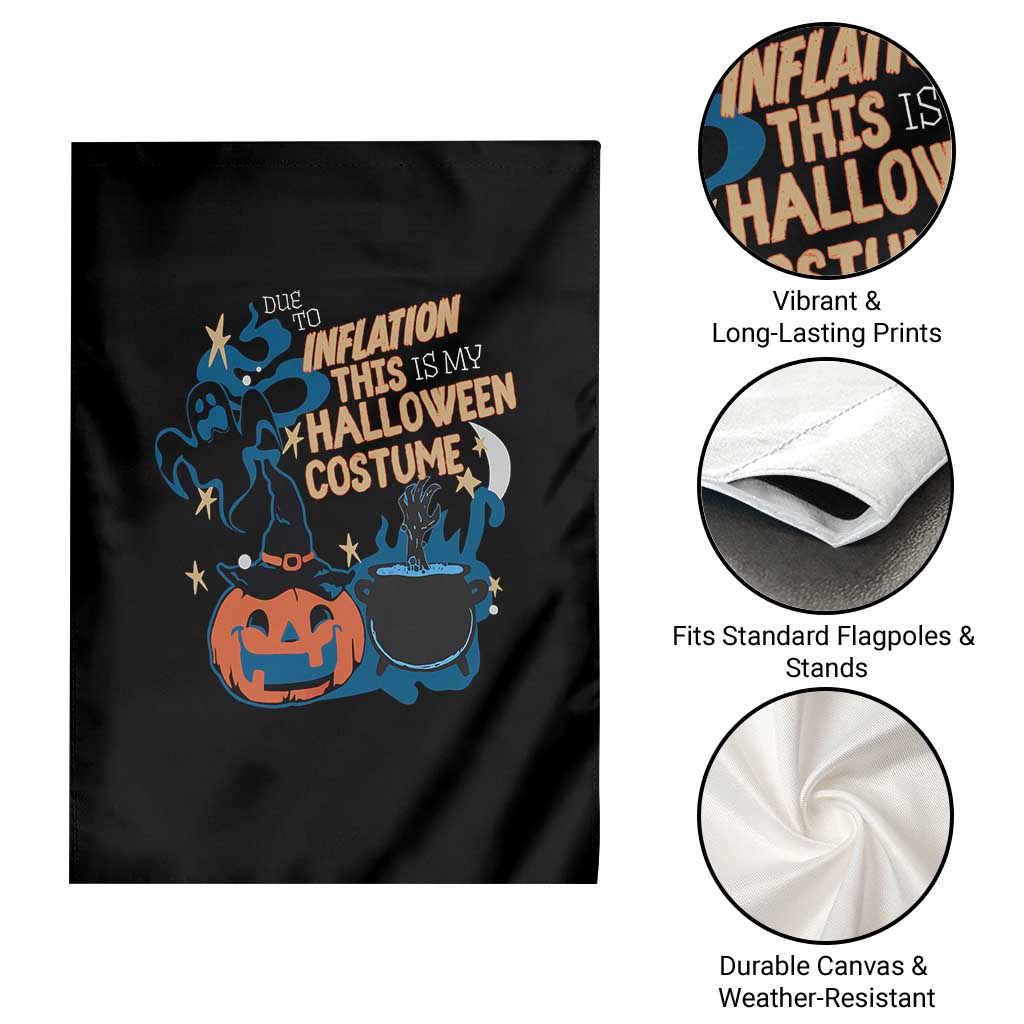 Funny Halloween Garden Flag Due To Inflation This Is My Halloween Costume Pumpkin Ghost - Wonder Print Shop