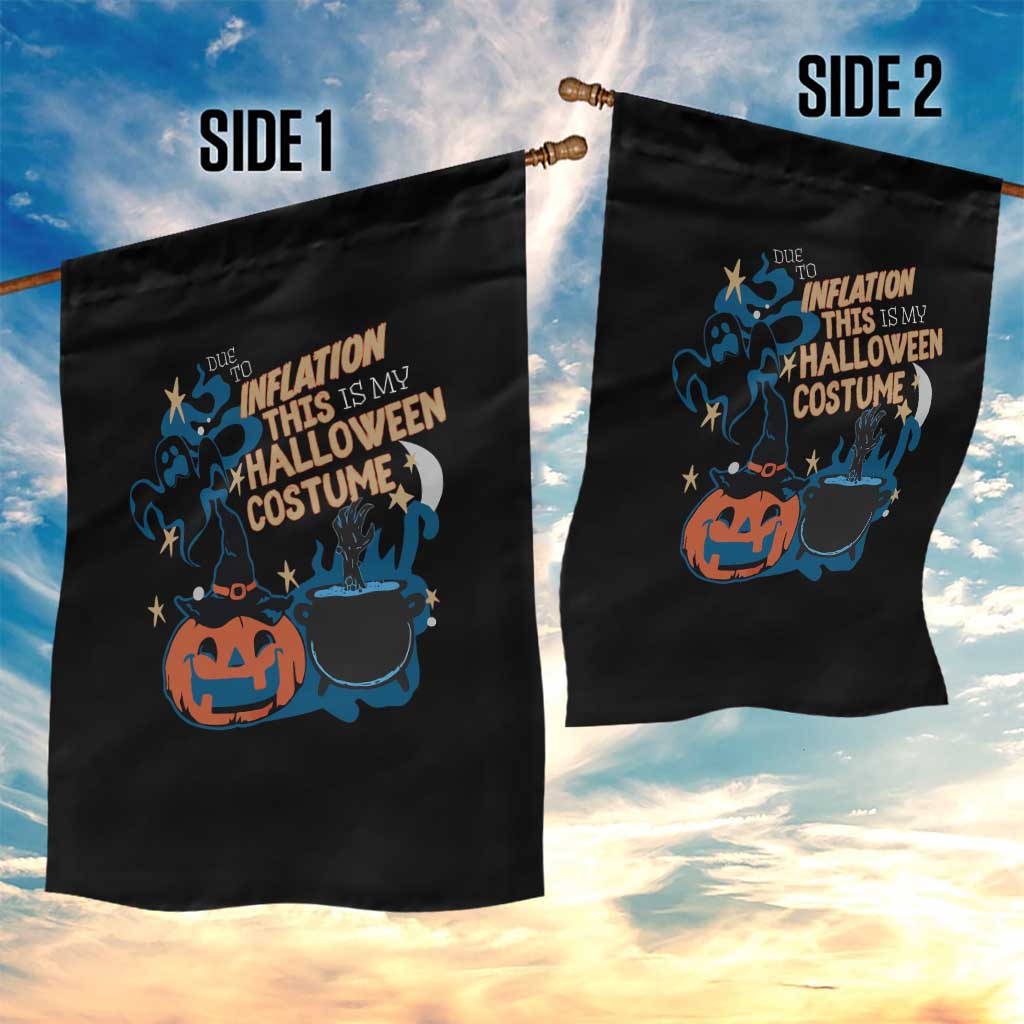 Funny Halloween Garden Flag Due To Inflation This Is My Halloween Costume Pumpkin Ghost - Wonder Print Shop