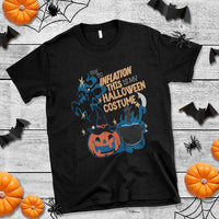 Funny Halloween T Shirt Due To Inflation This Is My Halloween Costume Pumpkin Ghost - Wonder Print Shop