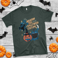 Funny Halloween T Shirt Due To Inflation This Is My Halloween Costume Pumpkin Ghost - Wonder Print Shop