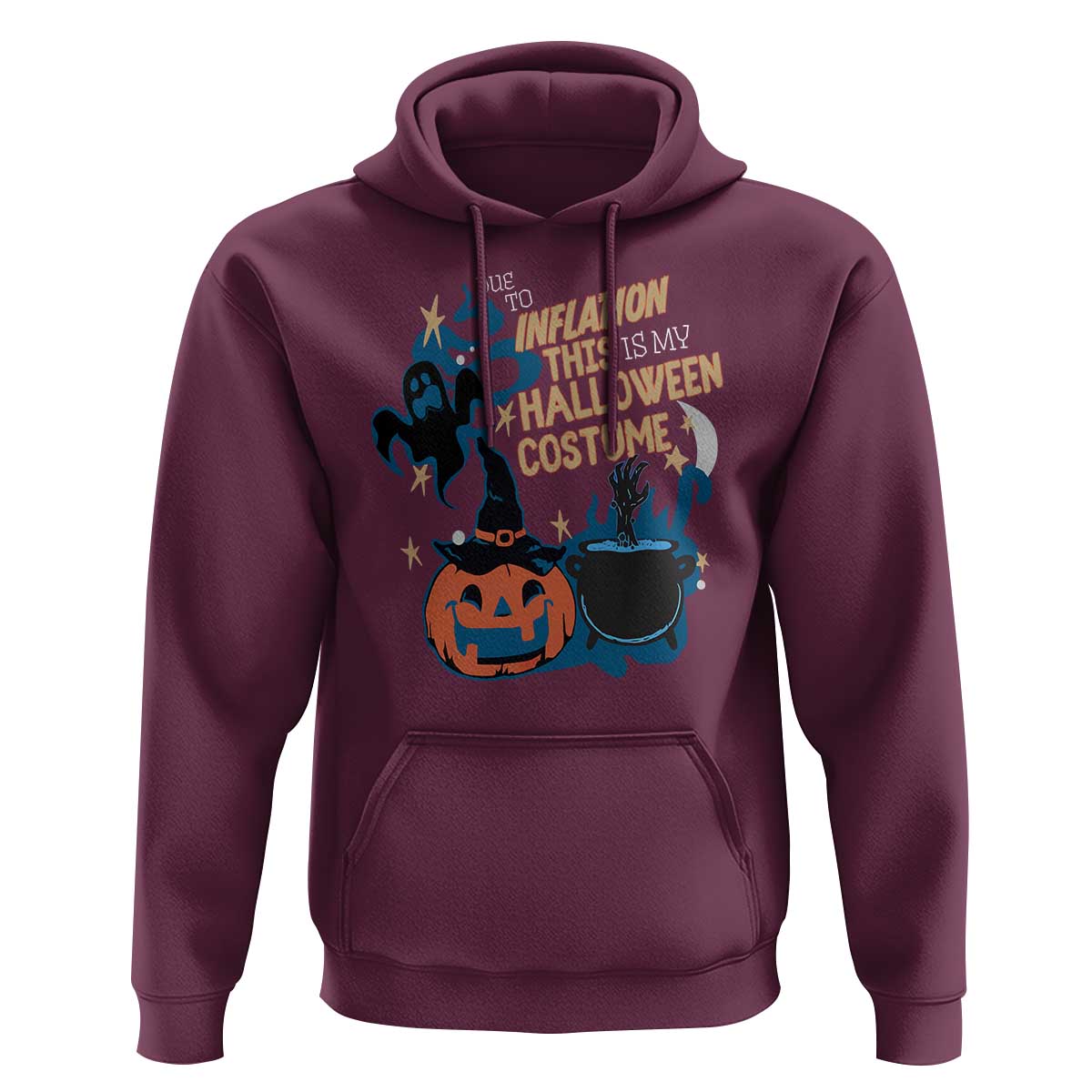 Funny Halloween Hoodie Due To Inflation This Is My Halloween Costume Pumpkin Ghost