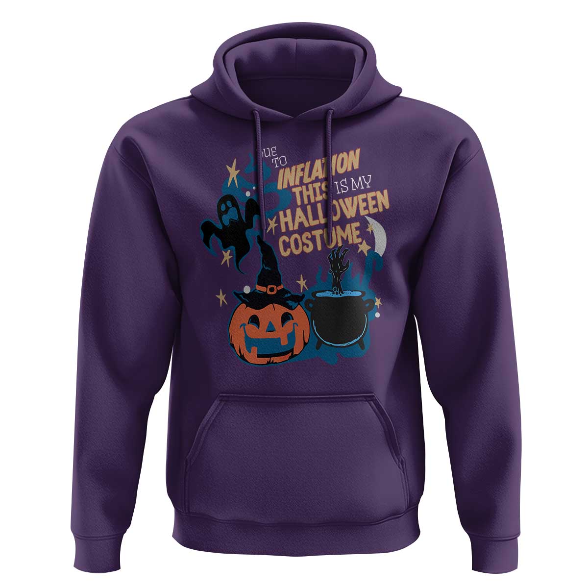 Funny Halloween Hoodie Due To Inflation This Is My Halloween Costume Pumpkin Ghost