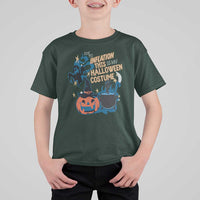 Funny Halloween T Shirt For Kid Due To Inflation This Is My Halloween Costume Pumpkin Ghost - Wonder Print Shop