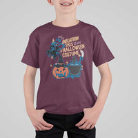 Funny Halloween T Shirt For Kid Due To Inflation This Is My Halloween Costume Pumpkin Ghost - Wonder Print Shop