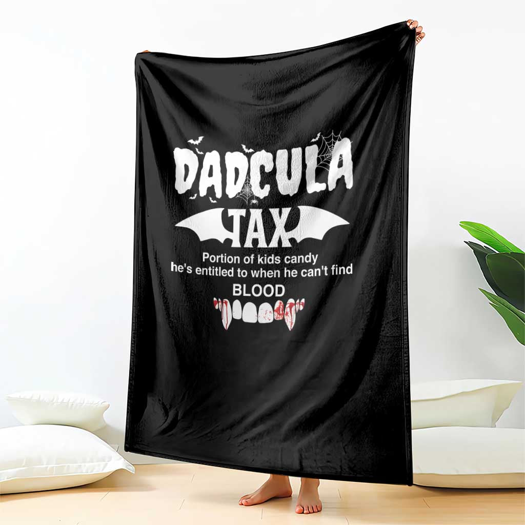 Halloween Dad Throw Blanket Dadcula Tax Portion Of Kids Candy Vampire - Wonder Print Shop