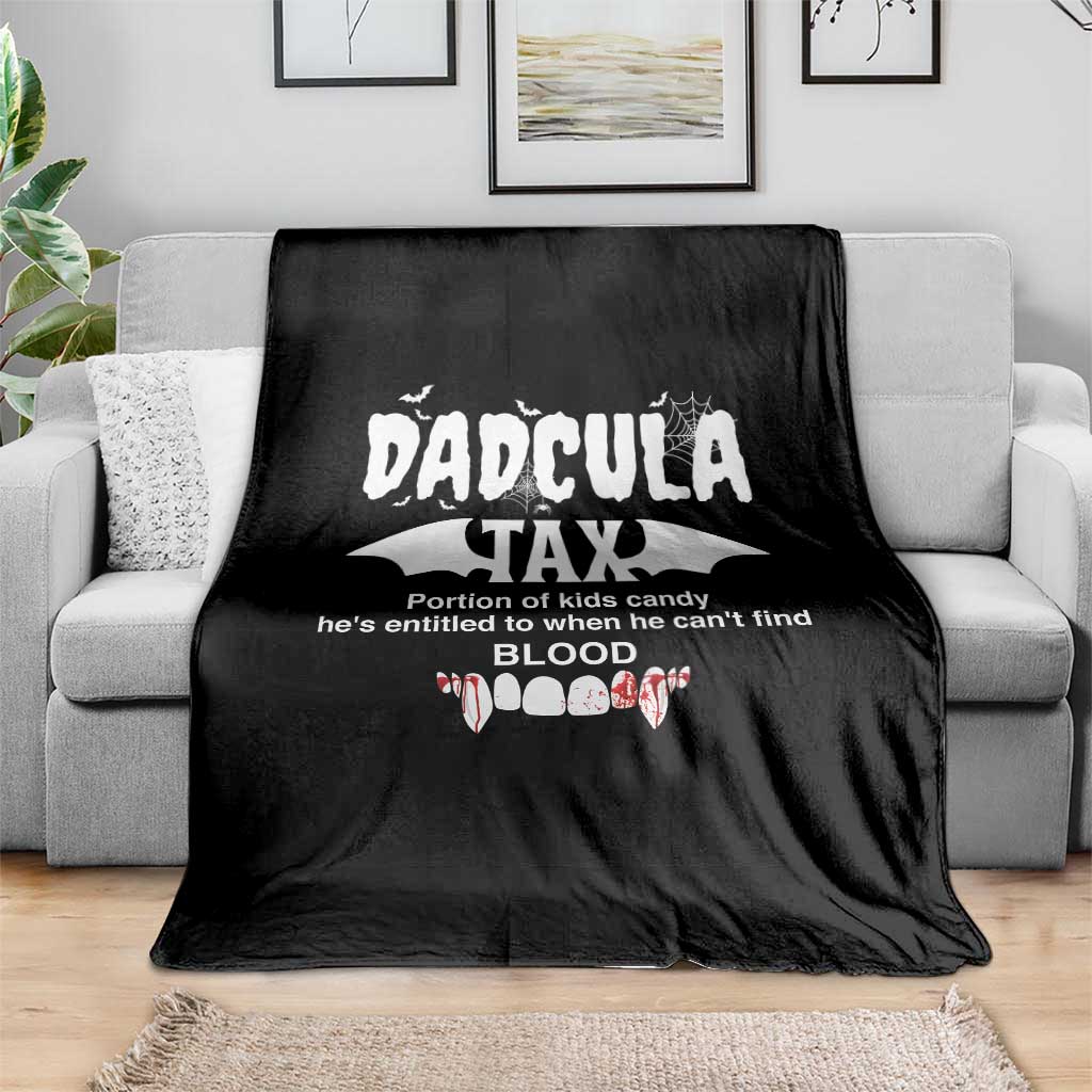 Halloween Dad Throw Blanket Dadcula Tax Portion Of Kids Candy Vampire - Wonder Print Shop