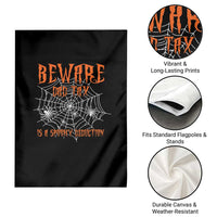 Halloween Dad Garden Flag Beware Dad Tax Is A Spooky Deduction Spider - Wonder Print Shop