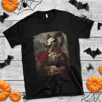 Halloween T Shirt Creepy Mona Lisa Satan Pentagram Leonardo da Vinci - Wonder Print Shop