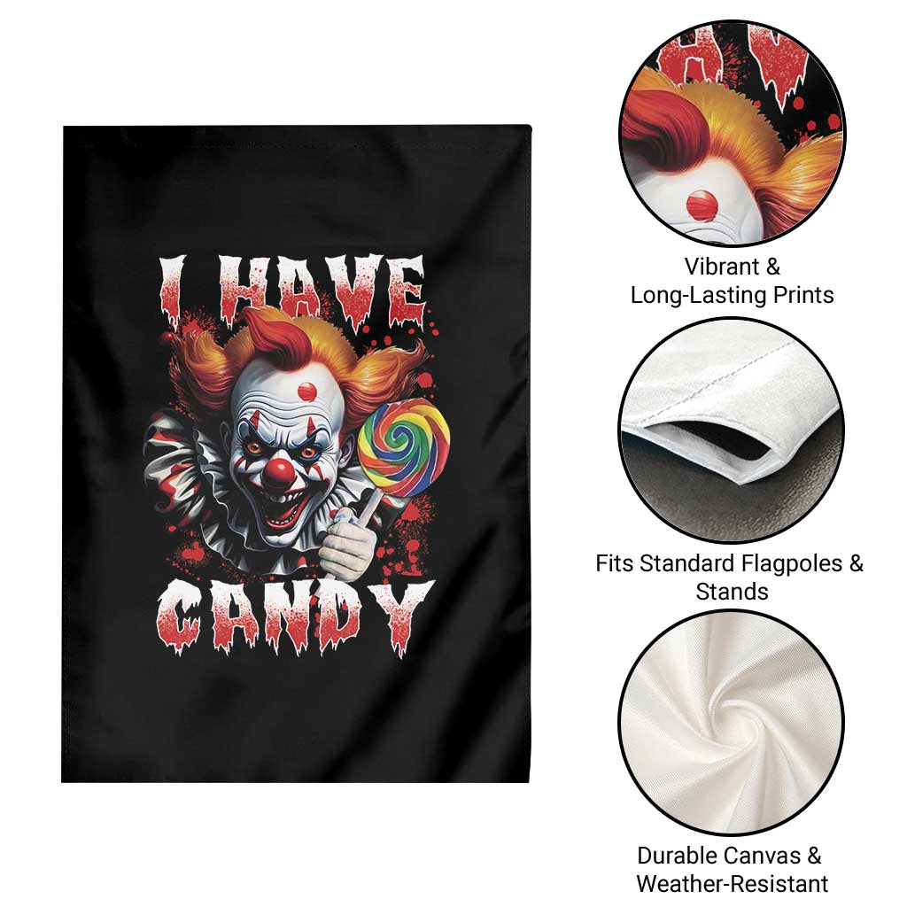 Halloween Garden Flag I Have Candy Scary Creepy Clown Lolipop - Wonder Print Shop