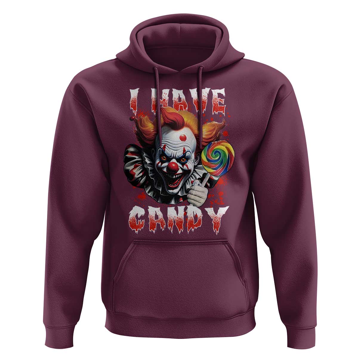 Halloween Hoodie I Have Candy Scary Creepy Clown Lolipop