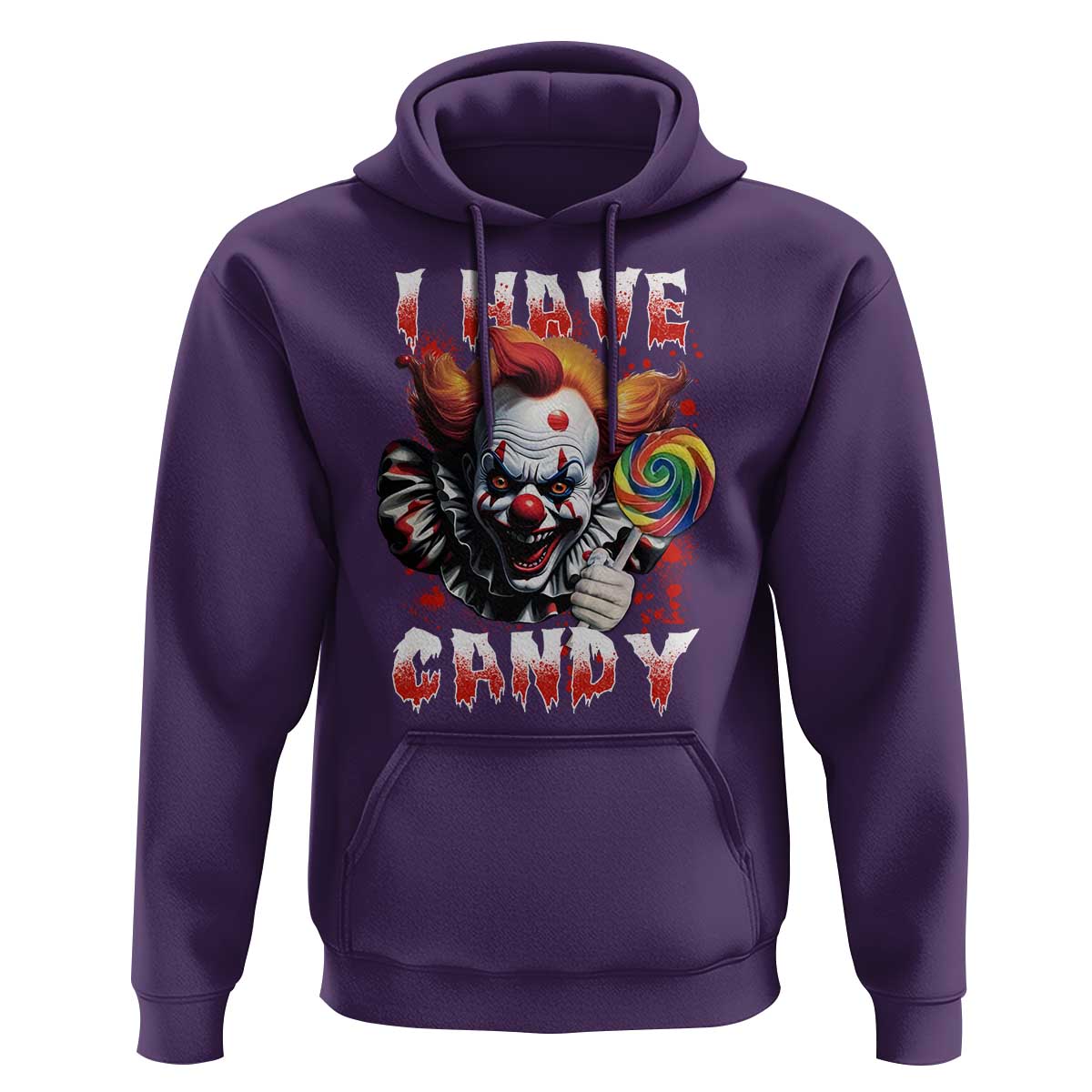 Halloween Hoodie I Have Candy Scary Creepy Clown Lolipop