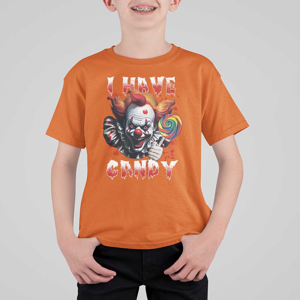 Halloween T Shirt For Kid I Have Candy Scary Creepy Clown Lolipop - Wonder Print Shop