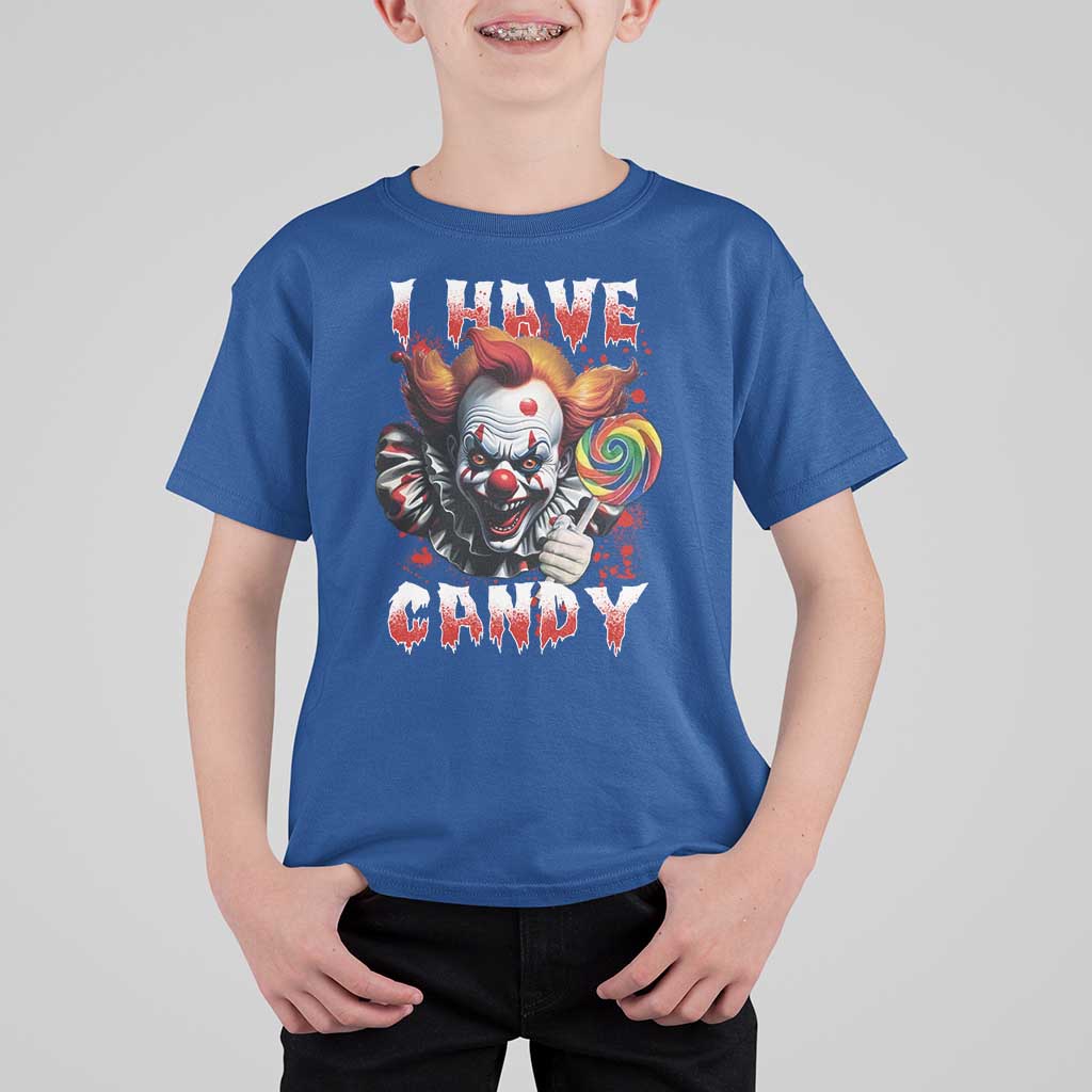 Halloween T Shirt For Kid I Have Candy Scary Creepy Clown Lolipop - Wonder Print Shop