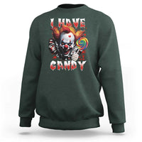 Halloween Sweatshirt I Have Candy Scary Creepy Clown Lolipop - Wonder Print Shop
