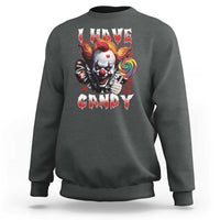 Halloween Sweatshirt I Have Candy Scary Creepy Clown Lolipop - Wonder Print Shop