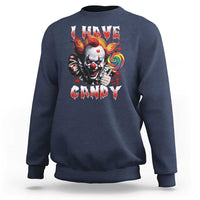 Halloween Sweatshirt I Have Candy Scary Creepy Clown Lolipop - Wonder Print Shop