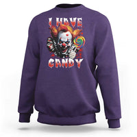 Halloween Sweatshirt I Have Candy Scary Creepy Clown Lolipop - Wonder Print Shop