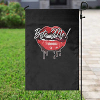 Halloween Garden Flag Bite Me Vampire Red Lips Teeth Bloody - Wonder Print Shop