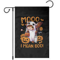 Spooky Cow Halloween Garden Flag Moo I Mean Boo Funny Ghost Heifer - Wonder Print Shop