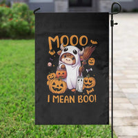 Spooky Cow Halloween Garden Flag Moo I Mean Boo Funny Ghost Heifer - Wonder Print Shop