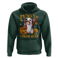 Spooky Cow Halloween Hoodie Moo I Mean Boo Funny Ghost Heifer