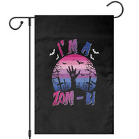 Funny Halloween Bisexual Garden Flag I'm A Zom Bi Zombie LGBT - Wonder Print Shop