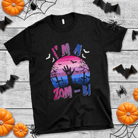 Funny Halloween Bisexual T Shirt I'm A Zom Bi Zombie LGBT - Wonder Print Shop