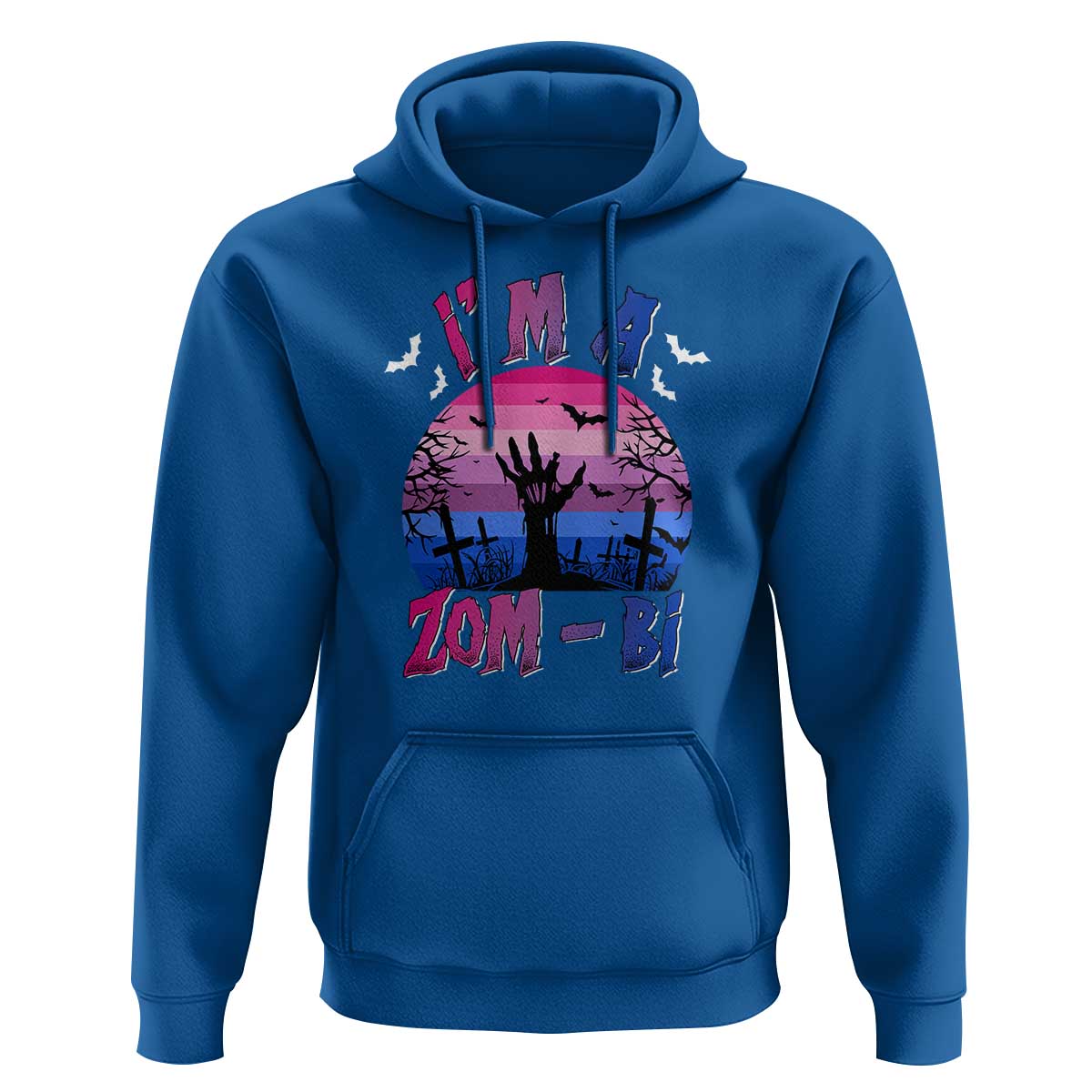 Funny Halloween Bisexual Hoodie I'm A Zom Bi Zombie LGBT