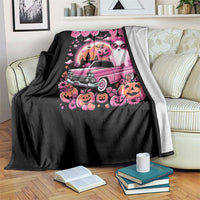 Funny Halloween Throw Blanket Boo Jee Pink Ghost Boujee Pumpkin Haunted House - Wonder Print Shop