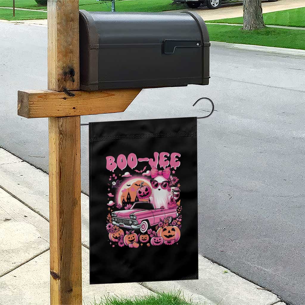 Funny Halloween Garden Flag Boo Jee Pink Ghost Boujee Pumpkin Haunted House - Wonder Print Shop