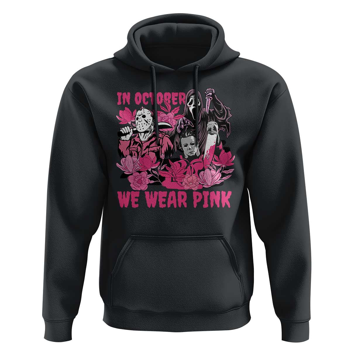Breast Cancer Awareness Murderers Hoodie In October We Wear Pink Vintage Flower