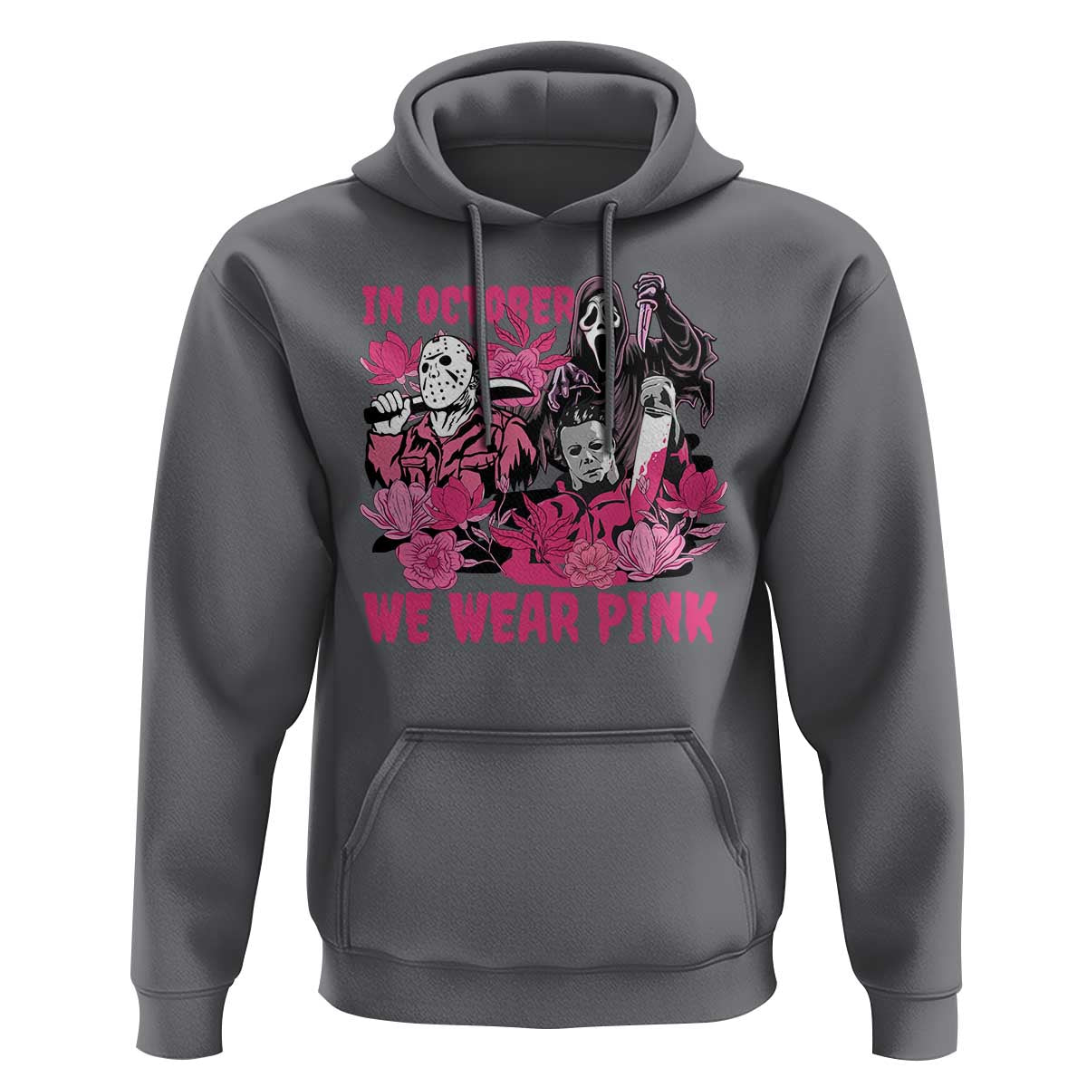 Breast Cancer Awareness Murderers Hoodie In October We Wear Pink Vintage Flower