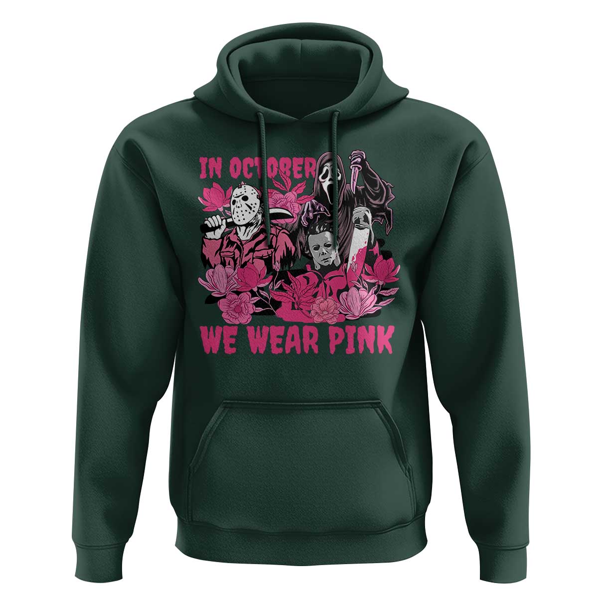 Breast Cancer Awareness Murderers Hoodie In October We Wear Pink Vintage Flower
