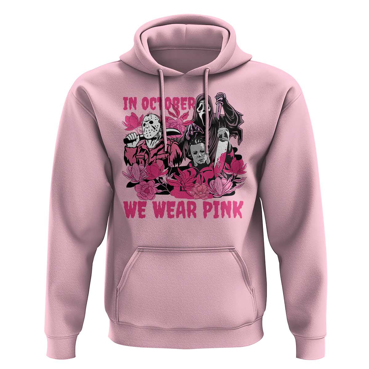 Breast Cancer Awareness Murderers Hoodie In October We Wear Pink Vintage Flower