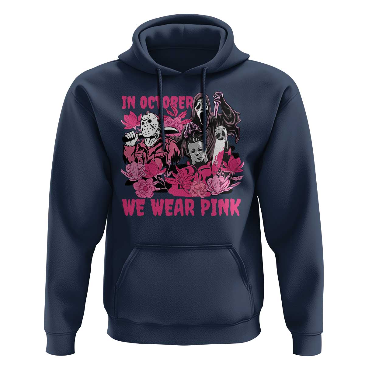 Breast Cancer Awareness Murderers Hoodie In October We Wear Pink Vintage Flower