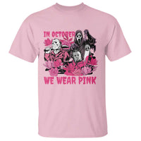 Breast Cancer Awareness Murderers T Shirt In October We Wear Pink Vintage Flower - Wonder Print Shop
